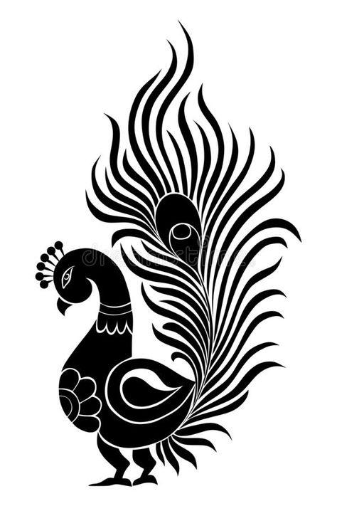 Peacock Stencil, Draw Silhouette, Peacock Logo, Tattoo Black And White, Peacock Drawing, Mosaic Medallion, Peacock Canvas, Doodle Print, Buddha Art Drawing