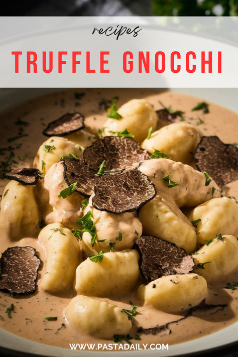 🤫 Secret Recipe Alert! 🍝 This Truffle Gnocchi is pure MAGIC! ✨ Silky cream sauce, tender gnocchi, truffle perfection! 🤤 Tastes expensive but budget-friendly! 💰 Make this restaurant favorite at home! 👩‍🍳 Gnocchi Truffle, Truffle Gnocchi, Pasta Ideas, Truffle Pasta, Pasta Night, Gnocchi Recipes, Creamy Pasta, Secret Recipe, Italian Dishes