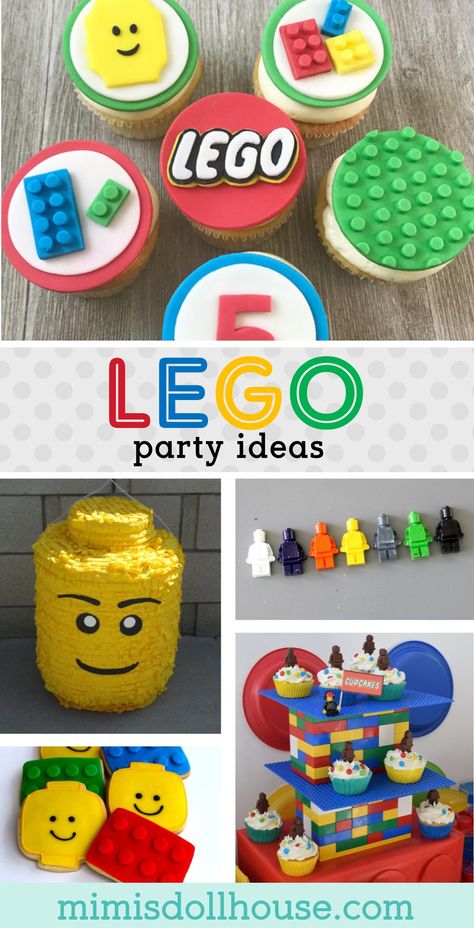 Looking for Lego birthday party ideas? This post has fun DIY lego foods and DIY lego games. It's full of ideas on how to make a lego party special and lego birthday party desserts and decorations. #legoparty #legobirthday #birthdayparty #partyideas #buildingblock #legopartyideas Lego Birthday Party Games, Lego Birthday Party Ideas, Lego Cupcakes, Lego Food, Lego Themed Party, Birthday Party Ideas For Kids, Diy Lego, Party Ideas For Kids, Birthday Party Desserts