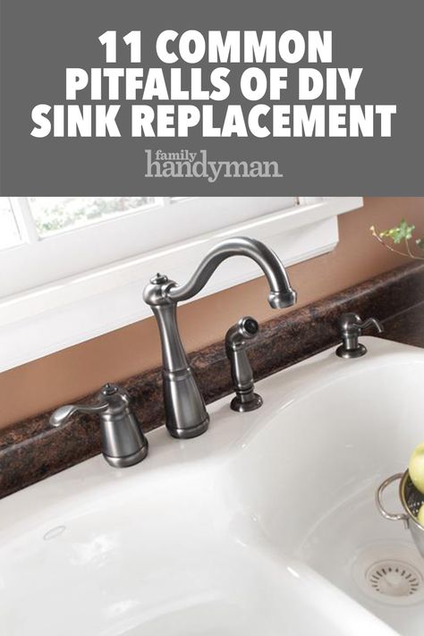 Updated Kitchen Sink, Replacing Bathroom Sink, Replace Kitchen Sink, Diy Sink, Replacing Kitchen Sink, Kitchen Sink Plumbing, Kitchen Sink Diy, Kitchen Canopy, Sink Replacement