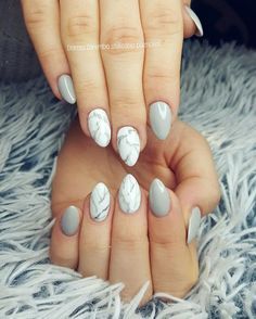 , Marble Nail Designs, Glamour Nails, Gray Nails, Super Nails, Trendy Nail Design, Neutral Nails, Marble Nails, Gorgeous Nails, Trendy Nails