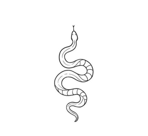 Simple Snake Tattoo Design, Snake Minimalist Tattoo, Minimalist Snake Tattoo Simple, Small Snake Tattoo Design, Mini Snake Tattoo, Minimal Snake Tattoo, Tattoos For Guys Unique, Simple Snake Tattoo, Slytherin Tattoo