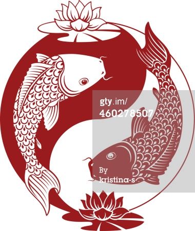 Vector Art : Yin Yang Koi Yin Yang Fish, Yin Yang Koi, 3d Templates, Koi Fish Drawing, Yin Yang Art, Yin Yang Tattoos, Fish Icon, Fish Drawing, Pisces Tattoos