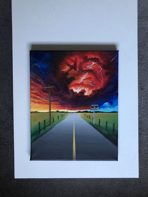 Stranger Thing Paintings, Painting Ideas On Canvas Stranger Things, Stranger Things Paintings Canvas Easy, Painting Ideas Stranger Things, Stranger Things Art Easy, Stranger Things Painting Ideas Easy, Stranger Things Zeichnung, Stranger Things Rajzok, Stranger Things Painting Ideas On Canvas