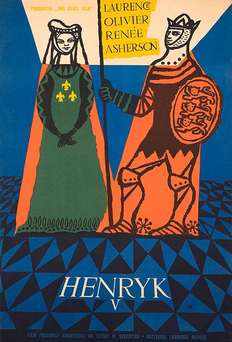 Movie Poster of the Week: Orson Welles’ “Othello” and Shakespeare on Film on Notebook | MUBI Polish Movie Posters, Posters Conception Graphique, Polish Films, Henry V, Polish Posters, Polish Poster, Shakespeare Plays, Theatre Poster, Poster Pictures