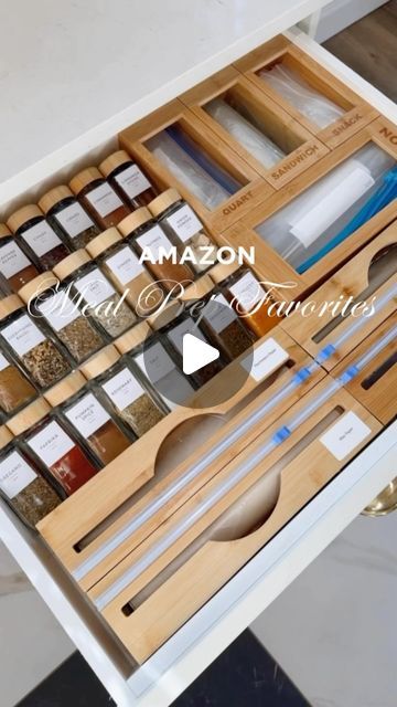 Julianna Christensen on Instagram: "POV: You created a meal prep drawer 🤍. EVERYTHING is on my AMZ Storefront under the “Kitchen Organization” category! @weeninjalass and @jesskalma are the winners 🤍. ✨ ✨ #amazonfinds #amazonorganization #amazonmusthaves #amazonfavorites #amazonmusthave #amazonfavorite #amazonhome #amazonhomefinds #kitchenorganization #kitchenorganizer #kitchenorganizing #kitchenorganizationideas #drawerorganization #drawerorganizer #mealprepideas #mealprepmadeeasy #homeorganizing #homeorganizationtips" House Organisation, Kabinet Dapur, Desain Pantry, تصميم داخلي فاخر, Kitchen Drawer Organization, Bedroom Small, Kitchen Pantry Design, Kitchen Design Plans, Home Organisation