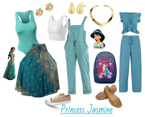 Jasmine Bounding Outfits, Princess Jasmine Disneybound, Disney Bounding Jasmine, Princess Jasmine Outfit Ideas, Princess Jasmine Inspired Outfit, Jasmine Outfit Ideas, Jasmine Inspired Outfits, Jasmine Disneybound, Aladdin Disneybound