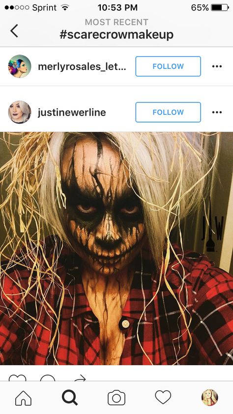 Halloween Costumes Scarecrow, Scary Scarecrow, Scarecrow Makeup, Halloween City, Halloween Scarecrow, Themed Food, Halloween 4, Gold Blonde, Adult Halloween Party