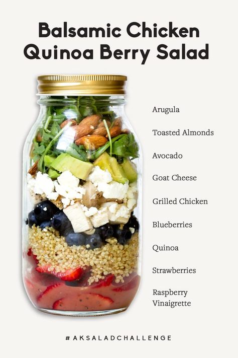 Healthy Meal Prep Salads, Meal Prep Salads, Mason Jar Meal Prep, Mason Jar Lunch, Makanan Rendah Kalori, Salad Jar Recipe, Delicious Meal Prep, Resep Smoothie, Mason Jar Salad Recipes