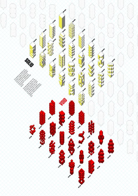 Architecture Crit Panel, Solid & Void massing studies Solid Void Architecture, Street Elevation, Solid And Void, Paper Tower, Models Architecture, Graduation Design, Architecture Board, Concept Diagram, Architecture Graphics