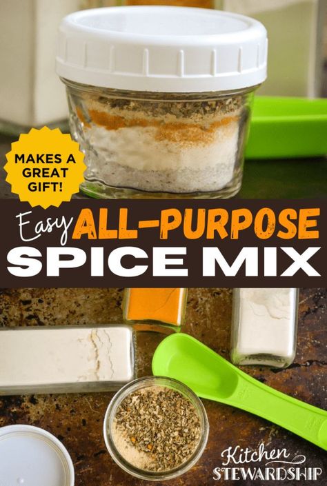 Spice up your next meal with your own homemade all-purpose seasoning recipe. Here are the ingredients and how to make it. Recipes Kids Can Make, Homemade Hot Chocolate Mix, Homemade Spice Mix, Spice Blends Recipes, Homemade Pantry, Spice Mix Recipes, Seasoning Recipe, All Purpose Seasoning, Homemade Hot Chocolate