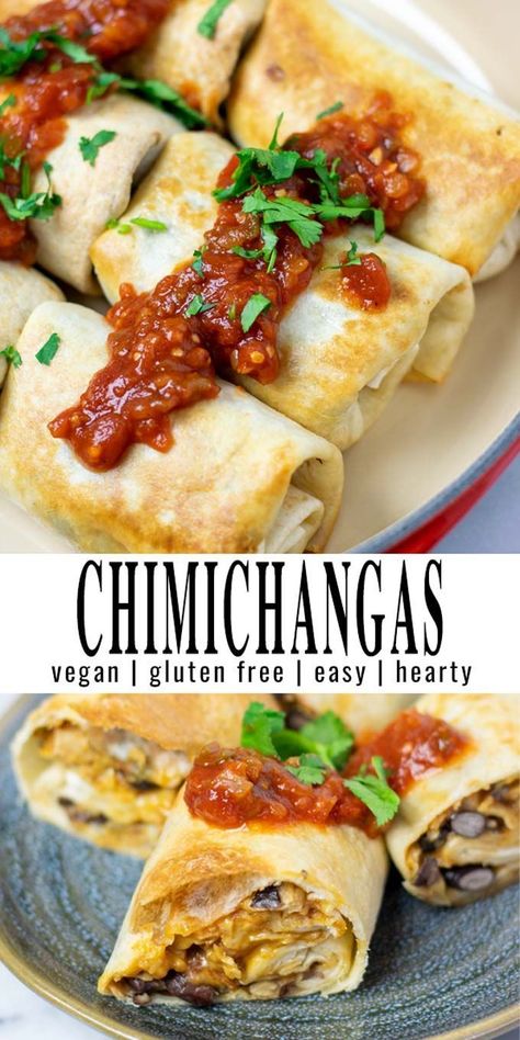 Easy Meatfree Dinners, Vegan Dinners For Family, Fast Vegan Dinner Recipes, Vegetarian Recipes Family, Dinners The Whole Family Will Love, Easy Dinner Recipes Vegetarian Mexican, Gluten Free Chimichanga Recipe, Vegetarian Mexican Lunch Ideas, Vegan Entrees Easy