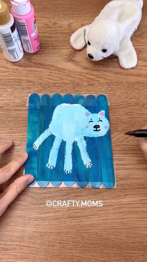 Polar Bears Activities, Winter Activities Preschool, Diy Puzzles, Cute Polar Bear, Handprint Art, Winter Magic, Winter Diy, Winter Wonder, Winter Art