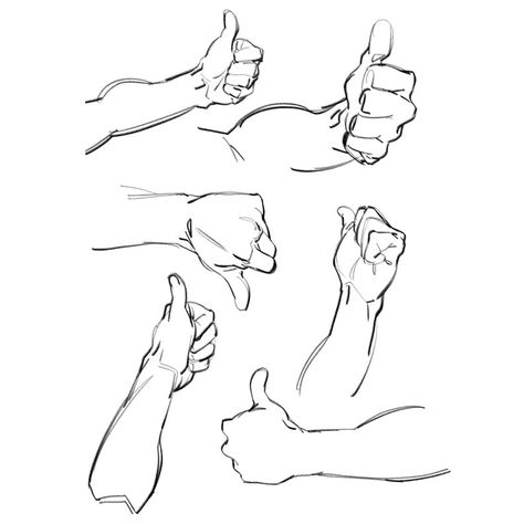 Thumbs Up Drawing, Artist Reference, Human Anatomy Drawing, Drawing Examples, Hand Drawing Reference, Anatomy Sketches, Body Reference Drawing, Gesture Drawing, Desenho Tattoo