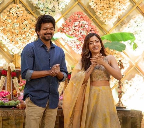 Beast Vijay, Organza Lehenga, Thalapathy Vijay, Rashmika Mandanna, Next Film, Indian Photoshoot, Baby Pink Colour, Actors Images, Actor Photo