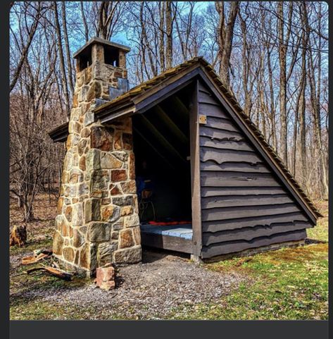 Bushcraft Shelter, Outdoor Shelters, Backyard Pavilion, Backyard Sheds, Tiny Cabin, Tiny House Cabin, Small Cabin, Cabin In The Woods, Cabin Plans