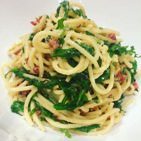 Chrissy Tiegan, Pasta Receipes, Chrissy Teigen Recipes, Pasta Entrees, Cookbook Club, Arugula Pasta, Lemon Garlic Pasta, Arugula Recipes, Italian Stallion