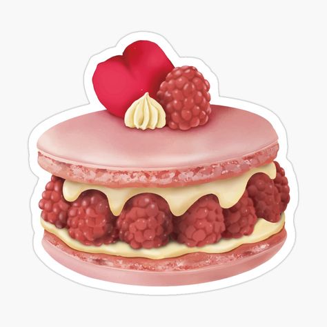 Indulge in a luxurious dessert vibe! My Redbubble "Ispahan/Macaron Sticker" combines the scent of flowers with the sweetness of candies, adding a touch of romance to your items. 🍰🌹 Click the link to shop now and fill your world with deliciousness and beauty! #DessertArt #FrenchPastry Freebies Stickers, Dessert Stickers, Mind Craft, Planner Freebies, Stickers Ideas, Stickers Aesthetic, Tumblr Stickers, Candy Cake, Christian Stickers