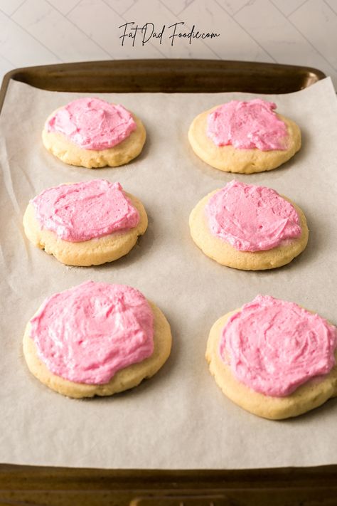 Crumbl Sugar Cookies, Basic Cookies, Pink Food, Pink Food Coloring, Sugar Cookie Recipe, Cookie Press, Sugar Cookie Dough, Baking Essentials, Delicious Cookie Recipes