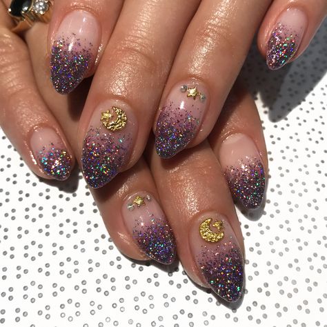 Nail Designs With Glitter, Glitter Ombre Nails, Glitter Tears, Pink White Nails, Ombré Nails, Hot Pink Nails, Ombre Nail, Ombre Nails Glitter, Ombre Nail Designs