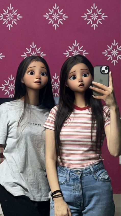 Best Friend Call Screenshot Caption, Cartoon Face Snap, Meeting Celebrities, Bff Poses, Girly Dp, Yearbook Photos, Bff Photoshoot Poses, Casual Indian Fashion, Bff Photoshoot