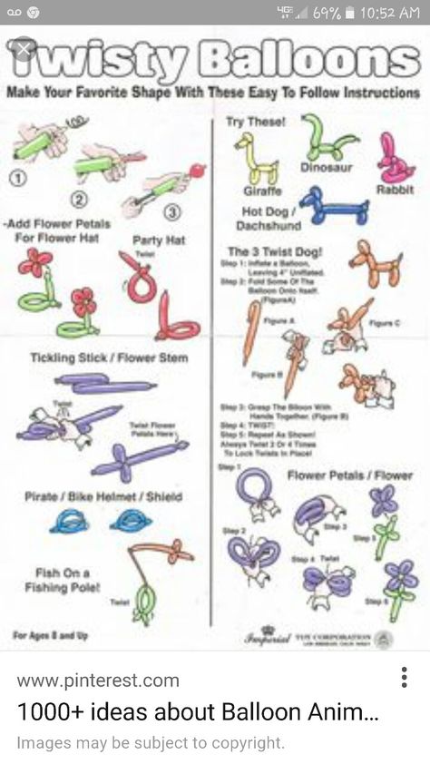 Balloon animals How To's sword.flower,etc Easy Balloon Animals, Twisting Balloons, How To Make Balloon, Deco Ballon, Balloon Modelling, Balloon Crafts, Astuces Diy, Balloon Shapes, Balloon Sculptures