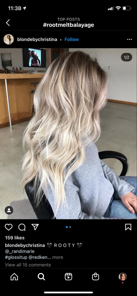 Blonde With Drop Root, Blonde Balayage With Darker Roots, Blond With Root Melt, Shadow Root Blonde Extensions, Dark Shadow Root Blonde Balayage Straight Hair, Fall Shadow Root Blonde, Extended Root Blonde, Blonde Highlight Root Smudge, Shadow Root Cool Blonde