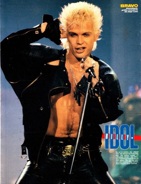 Billy Idol Billie Idol, Hot Singers, 80s Hair Bands, Billy Boy, Male Singers, 80s Hair, Billy Idol, English Artists, Rock Legends