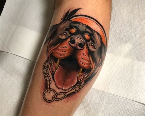 Rottweiler tattoo Traditional Rottweiler Tattoo, Rottweiler Tattoo Ideas, German Shepherd Tattoo, Rottweiler Tattoo, Ink Ideas, New Traditional, Neo Traditional, American Traditional, Piercing Tattoo