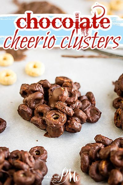 Chocolate Cheerio Clusters recipe by callmepmc.com is easy, luscious, & decadent. These chocolate clusters are perfect for holiday snacks, parties, or gifts. #baking #recipes #chocolate #gift #dessert Chocolate Cheerios Treats, Chocolate Covered Cheerios, Cheerio Clusters, Cheerio Snacks, Baking Recipes Chocolate, Cheerios Snacks, Adorable Desserts, Cheerios Recipes, Christmas Desert