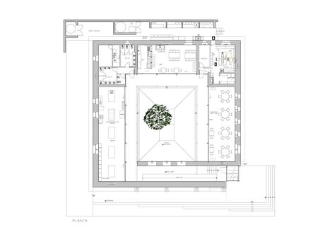 Gallery of Mil Centro Restaurant / Estudio Rafael Freyre - 24 Roof Top Restaurant Design Plan, Roof Top Restaurant Design, Layout Villa, Restaurant Design Plan, Restaurant Floor Plan, Sacred Valley Peru, Peruvian Restaurant, Grass Roof, Roof Tops