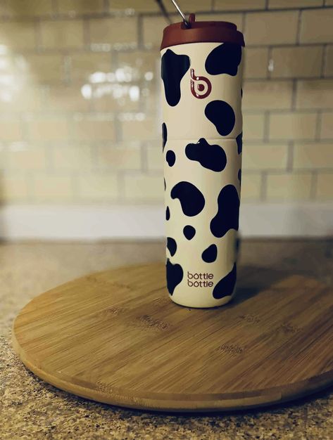 Cow print water bottle! 24 oz. Multiple other colors and patterns available! #bottlebottle Cow Print Water Bottle, Cow Print Tumbler, Printed Water Bottles, Colors And Patterns, Cow Print, Other Colors, Cow, Water Bottle, Tumbler