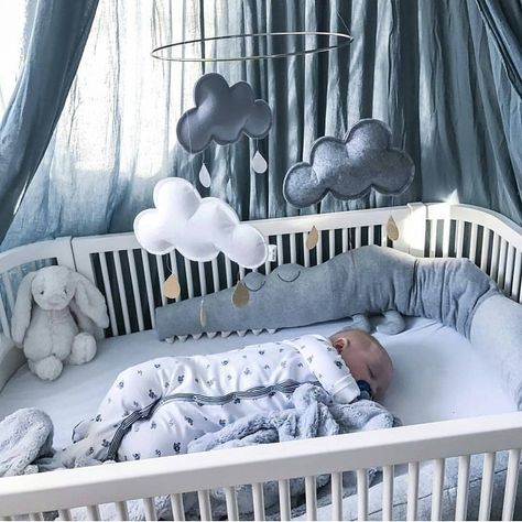 Baby rooms 😍😍 @fazilspinterest #kids #baby #babies #love #decor #designs #goals #parenting Baby Room Boy, Grey Nursery Boy, Bed Bumper, Grey Baby Nursery, Cushion Bed, Creative Pillows, Baby Boy Bedroom, Bed Bumpers, Baby Boy Room Nursery