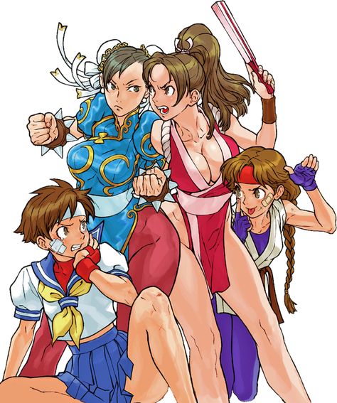 Mai King Of Fighters, Shiranui Mai, Capcom Vs Snk, Capcom Vs, Snk King Of Fighters, Chun Li Street Fighter, Street Fighter Characters, Street Fighter 2, Fighter Girl