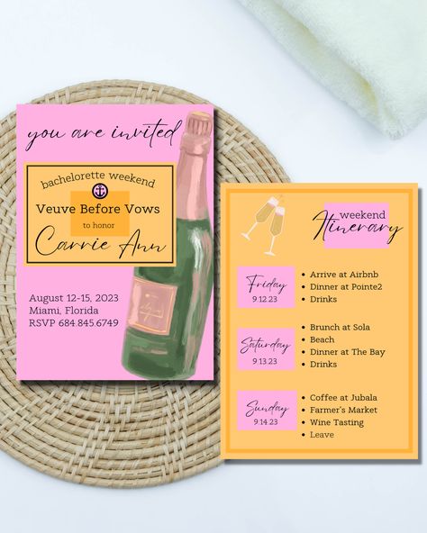 Veuve Bachelorette Party, Veuve Before Vows Bachelorette, Veuve Bachelorette, Veuve Before Vows, Buy The Bride A Drink, Orange Champagne, Veuve Cliquot, Themed Bachelorette Party, Themed Bachelorette