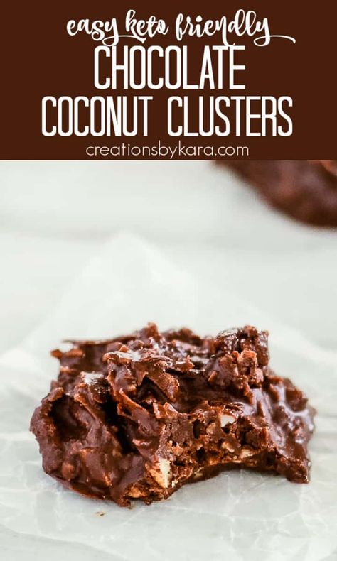 Keto Chocolate Candy Recipes, Dark Chocolate Keto Clusters, Keto Dark Chocolate Coconut Bites, Keto Coconut Chocolate Clusters, Keto Chocolate Clusters, Keto Chocolate Nut Clusters, Keto Coconut Clusters Recipe, Healthy Chocolate Nut Clusters, Chocolate Coconut Clusters