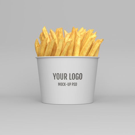 French Fries Packaging, Fresh Produce Packaging, French Fries Design, Fries Packaging, Paper Container, Chicken Bucket, Fast Food Menu, Asian Street Food, Catering Ideas Food