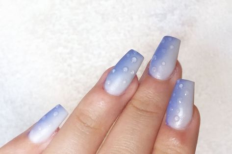 Raindrop Nails | 3D Acrylic Powder Water Drop Manicure