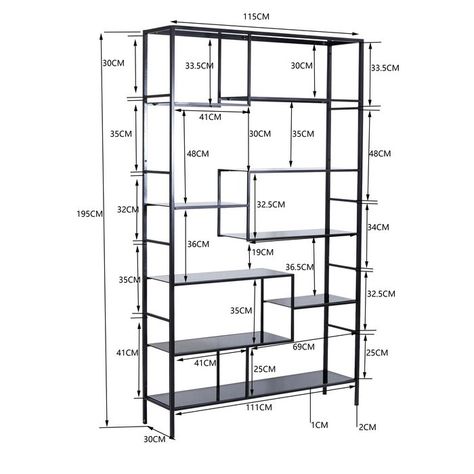 Shelf Loft Black 195x115 - KARE Design Loft Shelf, Steel Shelving Unit, Iron Furniture Design, Steel Furniture Design, Office Interior Design Modern, Steel Shelving, Furniture Details Design, Industrial Design Furniture, Regal Design