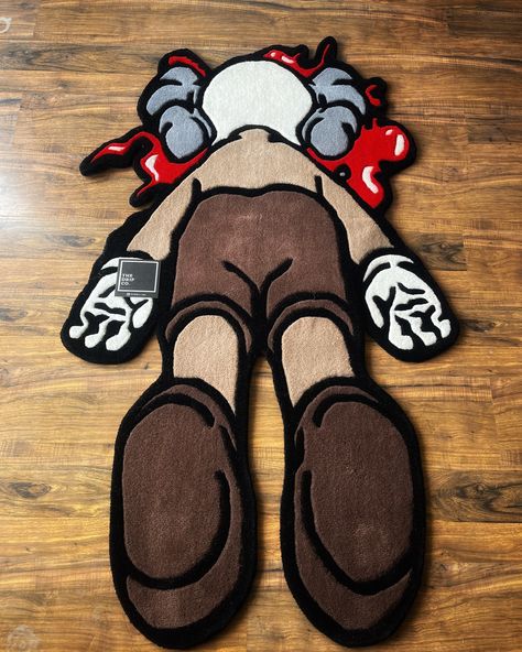 Kaws Rug Size - 5 x 3 feet #dripcorugs #rugsarchive #versace #rugdesign #aj1 #unc #tufting #jordan4s #typ #versacehome #tuftdesign #carpets #airjordans #adidasyeezy #aj4 #sneakerhead #nikedunk #fyp #nikedunklow #nikedunks #customrugs #tapestry #tuft_gallery #gengar #pokemon #anime Kaws Rug, Aj1 Unc, Gengar Pokemon, Pokemon Anime, Jordan 4s, Versace Home, Custom Carpet, Custom Rugs, Rug Design