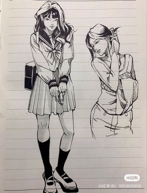 xiaohongshu art drawings inspo girls sketch aesthetic Anime Scetches Notebook, Xiaohongshu Art, Scetches Notebook, Sketch Things, Girls Sketch, Kdrama Art, Modern Sketch, Drawings Inspo, Sketch Aesthetic