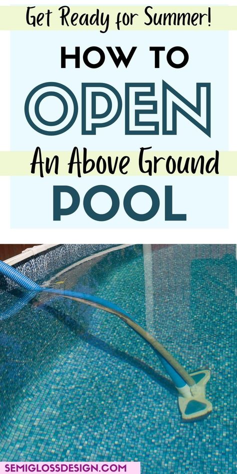 Pool Opening Tips, Opening Above Ground Pool After Winter, Cleaning Above Ground Pool, Above Ground Pool Vacuum, Pool Opening, Sunroom Inspiration, Improve Curb Appeal, Pool Essentials, Pool Stuff