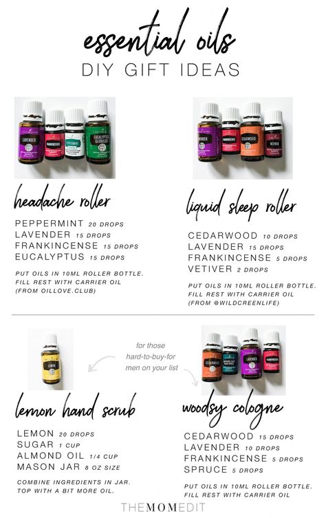 Essential Oil Gifts, Diy Gifts For Christmas, Essential Oil Blends Roller, Young Living Oils Recipes, Essential Oil Roller Bottle Recipes, Mom Edit, Essential Oils For Headaches, Young Living Essential Oils Recipes, Essential Oils Guide