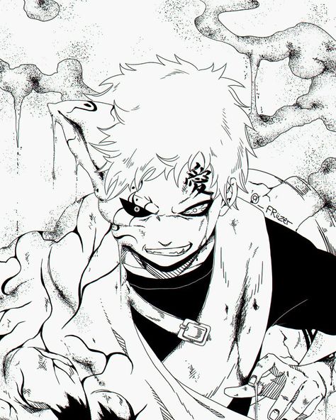 Gaara Manga, Naruto Tattoo, Naruto Gaara, Cartoon Wallpaper Hd, Digital Art Beginner, Comic Style Art, Mini Drawings, Anime Tattoos, Trippy Art