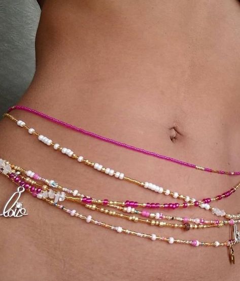 Body Jewelry Diy, Looks Hippie, Waist Jewelry, Belly Jewelry, Bead Charms Diy, Waist Beads, Jewelry Accessories Ideas, Dope Jewelry, Jewelry Fashion Trends