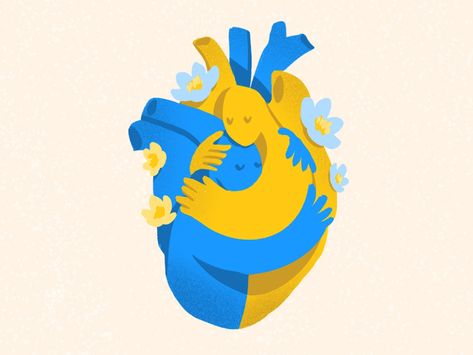 Heart of Ukraine by tubik.arts on Dribbble Independence Illustration, Ukraine Illustration, Charity Fund, Directory Design, Design Jobs, Donate To Charity, Heart Art, Mother And Father, Design Assets