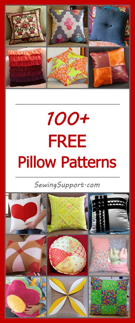 Lots of free pillow patterns. Decorative pillow sewing projects | Pillow tutorials | Pillow DIY | Sewing for the Home Sewing Pillows Decorative, Sewing Pillow Patterns, Diy Sy, Easy Pillows, Throw Pillow Pattern, Trendy Sewing Projects, Pillow Patterns, Diy Tumblr, Trendy Sewing Patterns