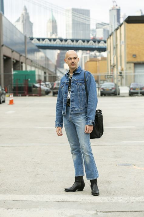 WHAT WE WORE: THE TEXAS TUXEDO [NEW YORK EDITION] - Kingpins Show Canadian Tuxedo Mens, Texas Tuxedo, Canadian Tuxedo, Show Us, We Wear, Denim Jacket, Texas, New York, How To Wear