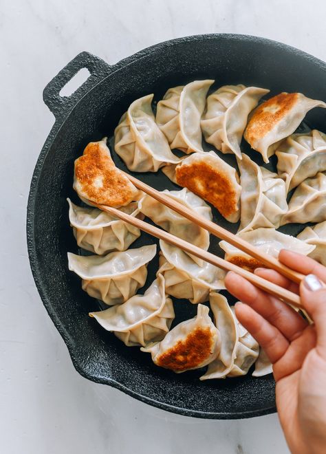 Pork Chive Dumplings, Salmon With Mango Salsa, Pork And Chive Dumplings, Chive Dumplings, How To Cook Dumplings, Peach Pancakes, Salmon With Mango, Dumpling Dipping Sauce, Dumpling Sauce