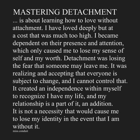 Detachment Quotes, Law Of Detachment, Deep Conversation Topics, Emotional Detachment, One Sided Relationship, Relationship Lessons, Motivational Videos For Success, Emotional Awareness, Healthy Relationship Advice